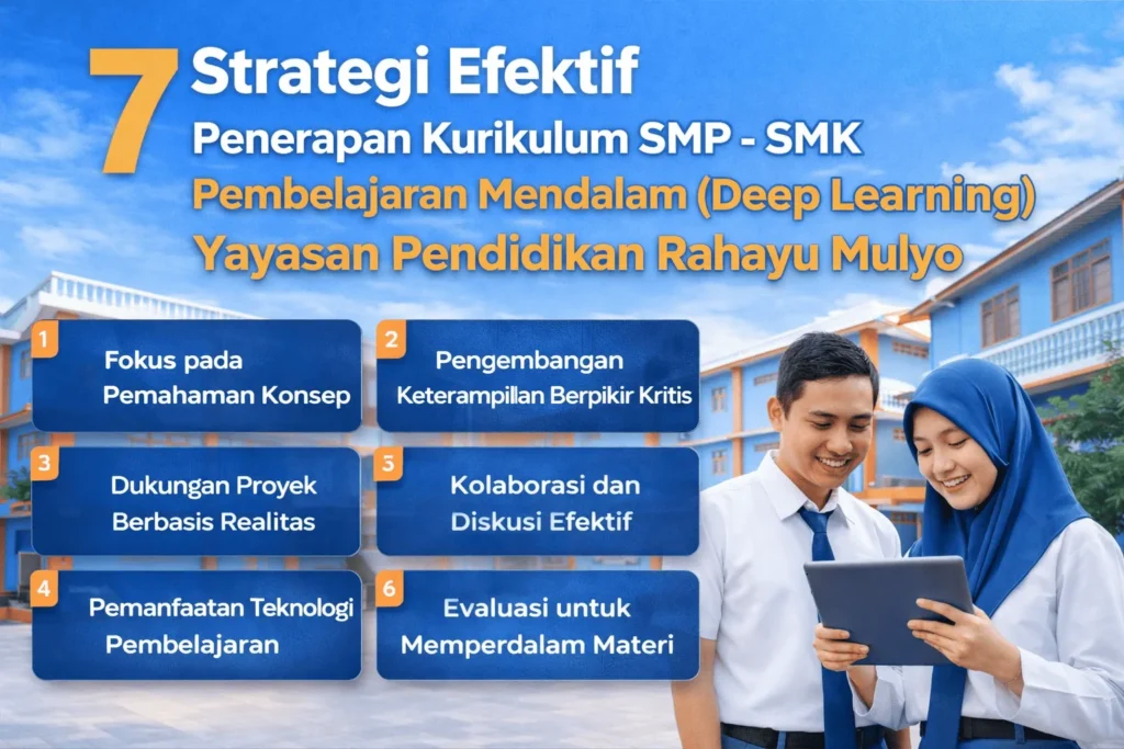 7 Strategi Efektif Penerapan Kurikulum SMP dan SMK Pembelajaran Mendalam (Deep Learning) Yayasan Pendidikan Rahayu Mulyo